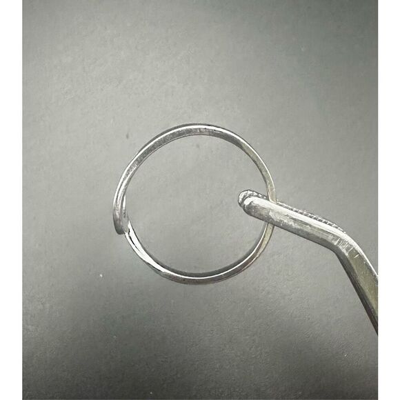 White Opal 925 Sterling Silver Wave Ring 12” - Picture 7 of 9